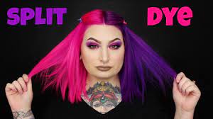 If this look is your thing, you'll love all the trendiest shades of pink and purple hair compiled on our website. Split Hair Dye Pink Purple Youtube