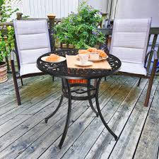 And the umbrella hole on the dining table makes it very convenient to use the umbrella on sunny or rainy days. Outsunny 34 Outdoor Patio Dining Table With Unique Floral Design Aluminum Material 1 75 Umbrella Hole 33 5 X 29 25 H Overstock 33342104