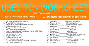 Exercises Used To Be Used To Get Used To Used To Get Used To And Be Used To Being Used Sentences Complete Sentences