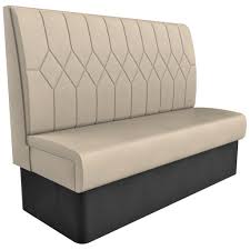 This grand bench has wheat colored, textured upholstery, a round padded back, attached seat cushion, a reeded. Supreme Diamond Quilted High Back 3 Seater 1500mm Booth