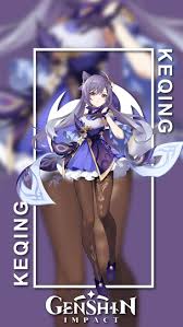 Genshin Impact Wallpaper Keqing In 2020 Wallpaper Game Character Simple Designs