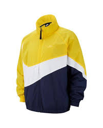 Nike Synthetic Large Swoosh Windbreaker Jacket in Yellow for Men - Lyst