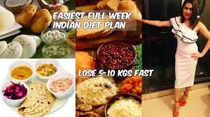 Diet Plan For Weight Loss Indian Vegetarian Food 1 Week
