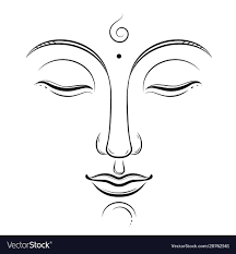 Buddha Face Vector Art Buddhism Yoga Sacred Spiritual Zen Ink Drawing Isolated On White Download A Free P Buddha Art Drawing Buddha Art Painting Budha Art