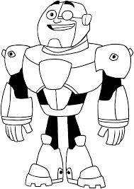 25 teen titans para colorir desenhos para pintar e. Desenho De Ciborgue Dos Teen Titans Go Para Colorir