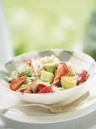 Salade De Crabe Et De Fraises Au Citron Vert Ricardo Recipe Strawberry Salad Recipe Strawberry Salad Lime Recipes