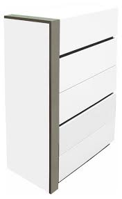 Want to shine the spotlight on a patterned duvet cover and pillow shams in the master suite? Seville White Modern 5 Drawer Chest Contemporary Dressers By Furniture Import Export Inc