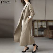 Zanzea Office Lady отличителни макси мода палта ежедневни твърди странични  джобове дълги якета дамски есенни елегантни якета Oversize 5xl | Якета и  палта > Sdelka-Pazar.cyou