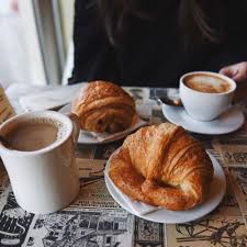 Breakfast Coffee Croissant Food Coffee Breakfast Breakfast
