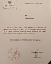 Po tym jak nie uzyskał mandatu na kolejną kadencję, został powołany na wiceprezesa nik. Tadeusz Dziuba Facebook
