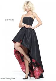 Check Out The Deal On Sherri Hill 51160 Floral Lined High Low Prom Dress At French Novelty Sherri Hill Prom Dresses High Low Prom Dresses Prom Dresses Short