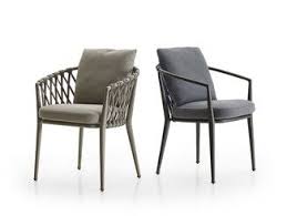 Upholstered Fabric Garden Chair With Armrests Erica Chair Outdoor Dining Chairs Outdoor Chairs Metal Outdoor Chairs