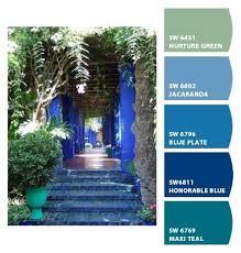 Jardin De Majorelle Marrakech Blue Color Schemes Blue Colour Palette Complimentary Color Scheme
