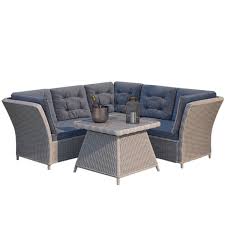 Investing in a rattan garden sofa & corner garden sofa offers a similar natural aesthetic without the same level of care and attention needed to keep it in good condition. Grey Rattan Garden Corner Sofa And Table Set Aspen Furniture123
