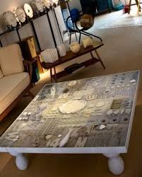 This Was A Free Coffee Table From Craigslist That I Sanded And Then Added Broken Plates And Grout For The Mosaic Th Resin Table Top Diy Resin Table Resin Table