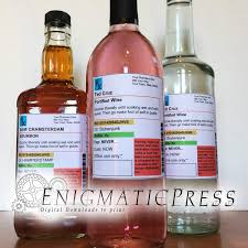 How do you create a label template? Large Prescription Style Wine Or Liquor Bottle Labels Pdf Home Printa Enigmatic Press