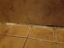 Grout helps to keep the tiles in place and prevent movement, but not flexible as caulk. Tile Grout Or Caulk On Tile Floor To Tile Wall Itectec