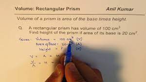 About press copyright contact us creators advertise developers terms privacy policy & safety how youtube works test new features press copyright contact us creators. Find Height Of Rectangular Prism From Area Of Base And Volume Youtube