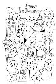 This day many people dress up in costumes and different masks. Happy Halloween Doodle Instand Download Jpg Coloring Page Etsy Cute Doodle Art Halloween Doodle Cute Doodles