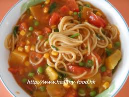 芳姐保健湯餸» Blog Archive » 開胃小食—茄汁雜菜意粉