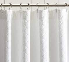 Fabulous restoration hardware diamone matelasse shower curtain~white~. Diamond Matelasse Cotton Shower Curtain Pottery Barn