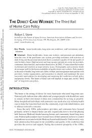 Find the highest quality home care providers in lancaster, pa at careinhomes.com. Pdf The Direct Care Worker The Third Rail Of Home Care Policy