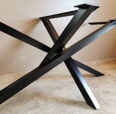 mikado central tabletop for modern rectangular table design metal pieds de table meuble bois metal pied de table central