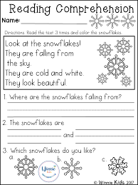 Kindergarten Reading Comprehension Passages Winter Reading Worksheets Reading Comprehension Worksheets Reading Comprehension Kindergarten