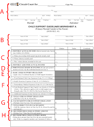 calculating child support maryland child support worksheet