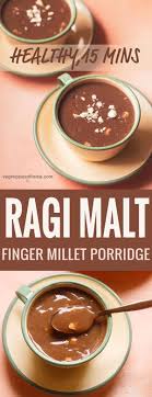 Ragi Malt Is A Super Healthy Drink Made With Ragi Flour Or Sprouted Ragi Flour And Water This Is A Vegan Recipe O In 2020 Malt Recipe Recipes Breakfast Drinks Healthy