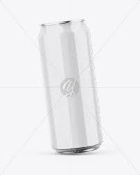 Metallic Can W Glossy Finish Mockup In Can Mockups On Yellow Images Object Mockups