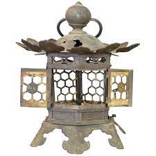 japanese tall antique lantern with double doors and fine details 12 antique lanterns lanterns antiques