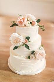 Top 20 Simple Pink Wedding Cakes For Spring Summer Weddings Hi Miss Puff Cream Wedding Cakes Textured Wedding Cakes Buttercream Wedding Cake