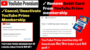 Youtube music premium also included. How To Remove Card Details From Youtube Premium Cancel Youtube Premium Membership Youtube
