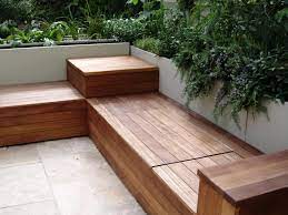 How To Build A Simple Patio Deck Bench Out Of Wood Step By Step Outdoor Bench Seating Outdoor Storage Bench Patio Storage