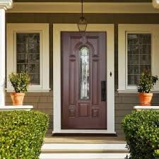 Masonite 36 In X 80 In Providence Center Arch Merlot Right Hand Inswing Stained Textured Fiberglass Prehung Front Exterior Door 26618 The Home Depot Exterior Doors Front Entry Doors Wooden Front Doors