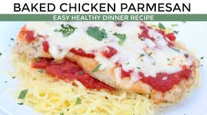 A lighter take on the classic chicken parmesan that tastes like something you'd get in a restaurant! How To Make Baked Chicken Parmesan Easy Healthy Youtube