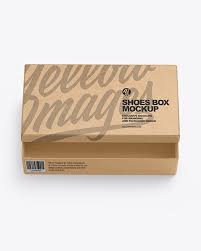 Free packaging and box mockups. Kraft Shoes Box Mockup In Box Mockups On Yellow Images Object Mockups Box Mockup Shoe Box Free Packaging Mockup