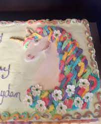 From cereal and birthday cakes to hair styles, unicorns are aren't going anywhere anytime soon. Unicorn 1 2 Sheet Birthday Cake Cake Art Design S By Marie Birthday Sheet Cakes Sheet Cake Cake