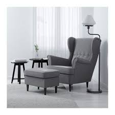 Strandmon Hocker Nordvalla Dunkelgrau Ikea Schweiz In 2020 Wing Chair Furniture Ikea Strandmon