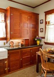 restored cabinets in a renovated