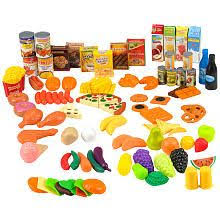 Just Like Home Super Play Food Set 120 Pieces Play Food Set Play Food Coloring For Kids