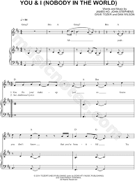 John Legend You And I Nobody In The World Sheet Music In D Major Transposable Download Print Sheet Music John Legend Piano Sheet Music Free
