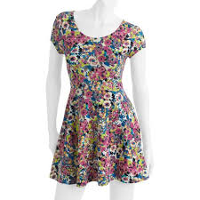 No Boundaries Juniors Printed Skater Dress Dresses Skater Skirt Dress Skater Dress