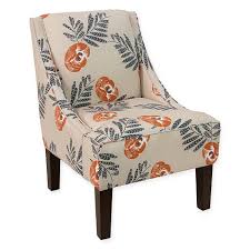 Skyline Furniture Dorie Accent Chair In Mod Floral Orange Bed Bath Beyond In 2020 Upholstered Accent Chairs Accent Chairs Furniture