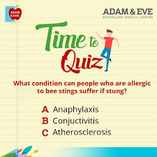 Time To Take Quiz Anaphylaxis Conjuctivitis Anthrosclerosis Beestings Allergic Stung Quiz Aesmc Ada Medical Center Medical Math Activities For Kids