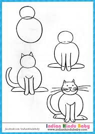 Here presented 52+ cat drawing for kids images for free to download, print or share. Cat Step By Step Drawing For Kids Indian Hindu Baby