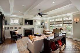 For rooms that receive a lot of sunlight, and for contrast with lighter woods, lighter colors have always been popular in the craftsman style. Fine Homes Renovations Smart Group Custom Home Builders New Construction Home Builders Professional Craftsman Interiors Craftsman Interior Custom Homes