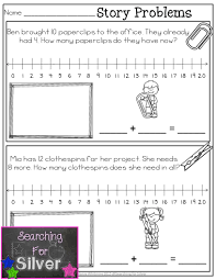Story Problems Addition And Subtraction To 20 Two Similar Word Problems Per Page Helps With Mastery Story Problems Subtraction Word Problems Word Problems