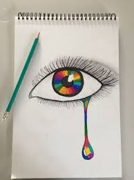 Dessin œil Larme Arc En Ciel Dessin De Visage Dessin Dessin Au Crayon